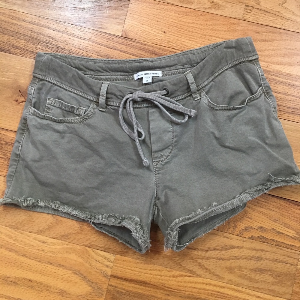 James Perse Olive Green Women Shorts